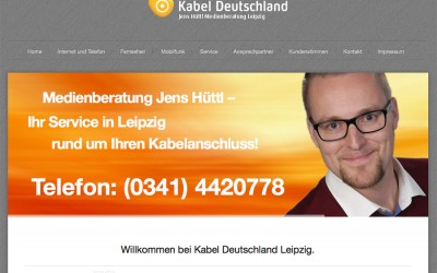 Neue Internetpräsenz der Kabel Deutschland Medienberatung Hüttl Leipzig