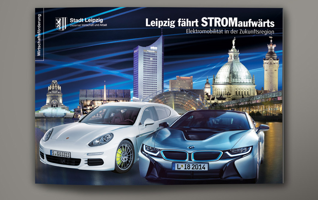 Titel Imagebroschüre Elektromobilität in Leipzig