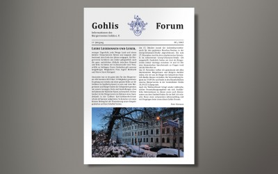 Gohlis Forum: Layout der Leipziger Stadtteilzeitschrift